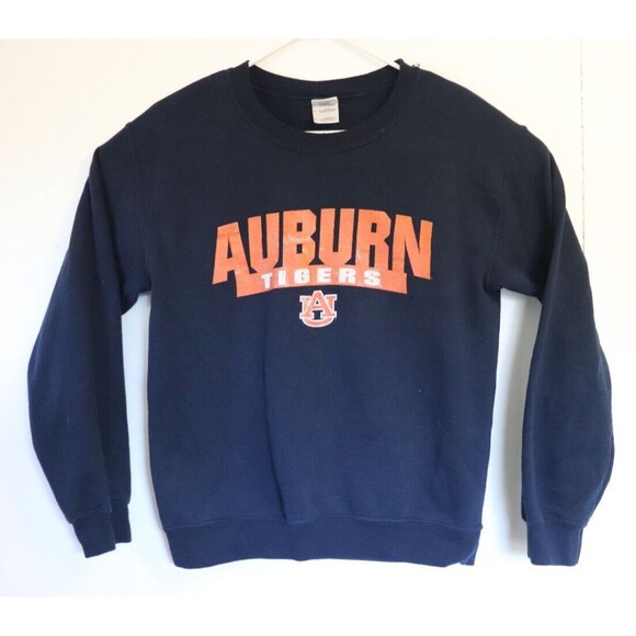 Auburn University Mens Sweatshirt Size S Blue Gildan Heavy Blend‎ Y2K College - Picture 1 of 6